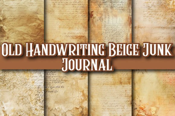 Download Old Handwriting Beige Junk Journal - Beige Collection